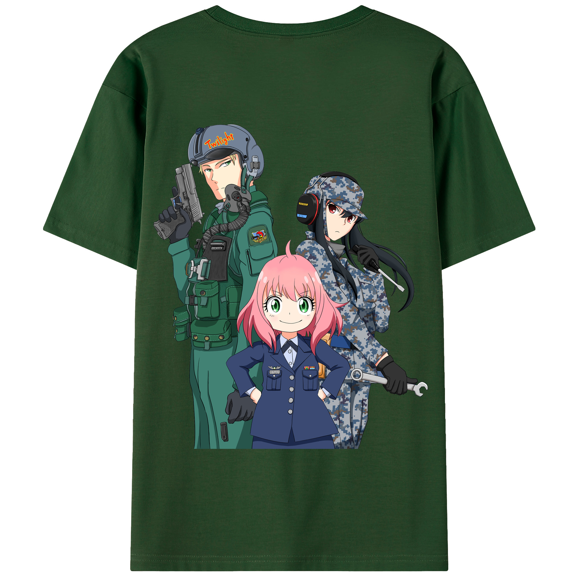 （画像用） SPY×FAMILY间谍家家酒 綿100％半袖Tシャツ（背面プリント）